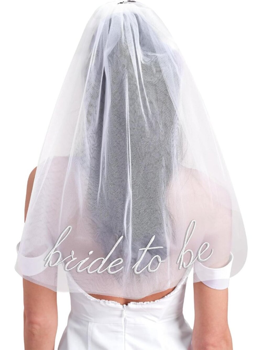 Embroidered Bride To Be Veil | Perfect Bachelorette Party Accessory